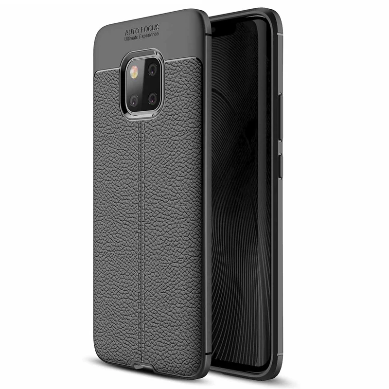 Чехол для мобильного телефона Huawei Mate 20 Pro личи кожа текстура мягкий Силиконовый