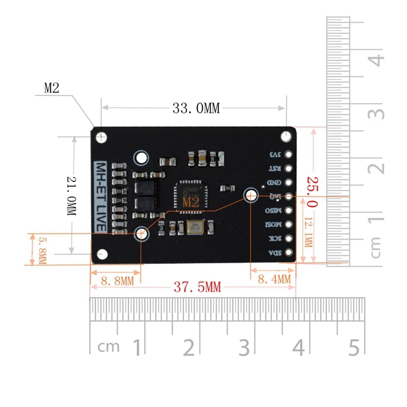Мини Rc522 Rfid сенсор модуль считыватель карт писатель I2C Iic интерфейс Ic карта Rf