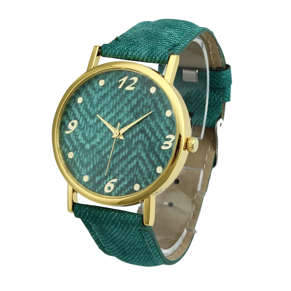 2018 модные брендовые часы унисекс для женщин и мужчин из джинсовой ткани с