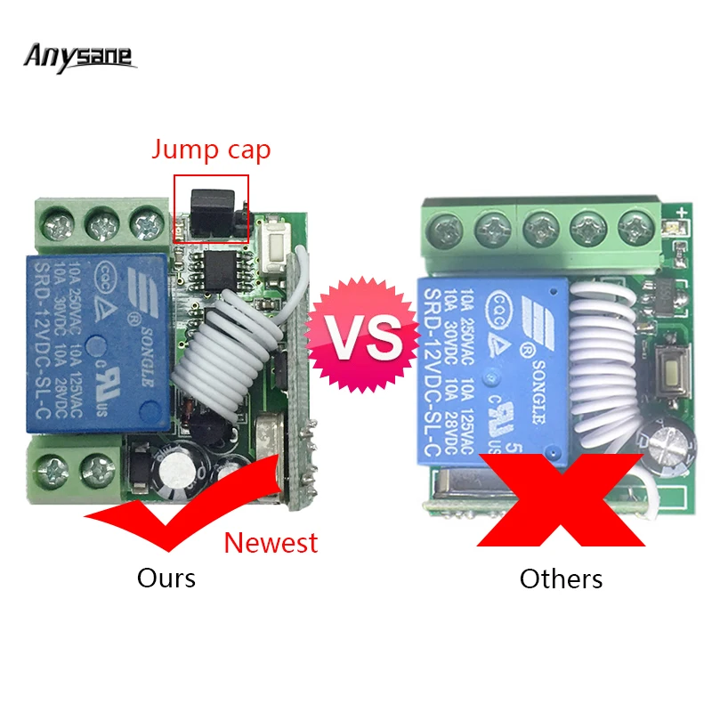 Универсальный 433 МГц переключатель дистанционного управления DC12V интегральная