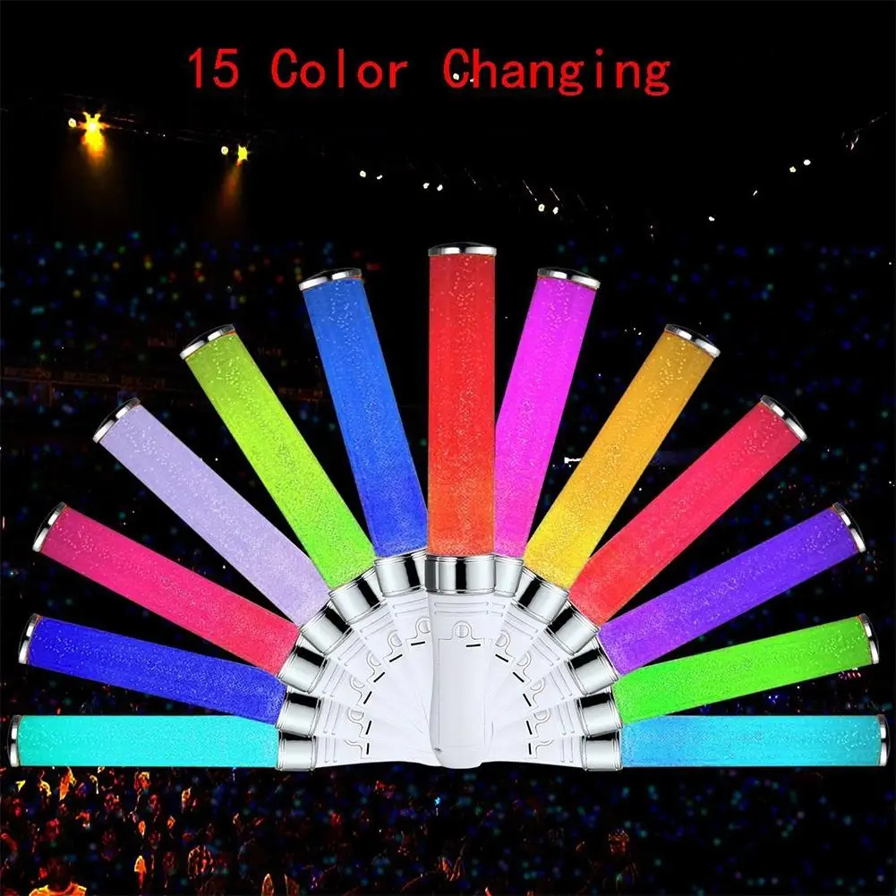 

15 Colors Vocal Concerts Glow Sticks LED Changing Light Stick Party Magic Hot Camping Chemical Fluorescent