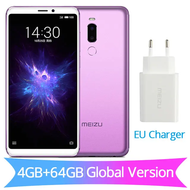 Purple EU Charger Официальная глобальная версия Meizu Note 8, 4 Гб ОЗУ, 64 Гб ПЗУ, телефон Snapdragon 632, четыре ядра, 5,99 дюймов, 2160X1080 P, быстрая зарядка, супер батарея - Цвет: Purple EU Charger