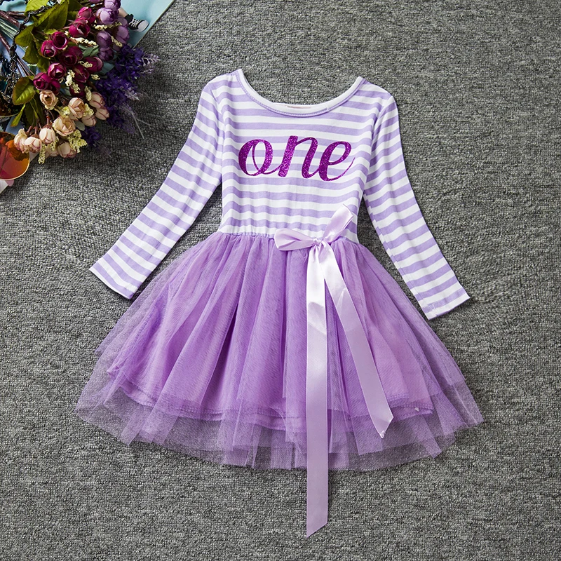 Sweet Baby Girl Tutu Dress 1 2 3 Years Party Wear Birthday Costume Princess Striped Summer Children Clothing Vestidos | Детская одежда