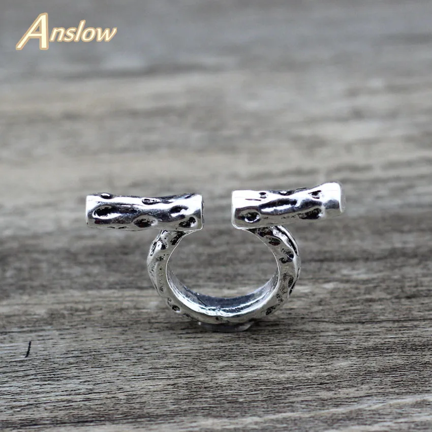 Antique Silver Anslow, новинка, креативный дизайн, модные ювелирные изделия, гипербола, вечерние кольца для мужчин и женщин, Регулируемый подарок на день Святого Валентина, LOW0032AR - Цвет основного камня: Antique Silver