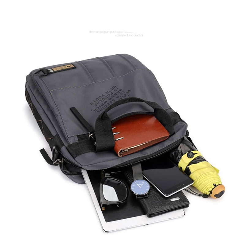 

New Men Sling Cross Body Shoulder Tote Bag Multi-Capacity Handbag Fashion High Quality Computer Briefcase Nylon Messenger Bags
