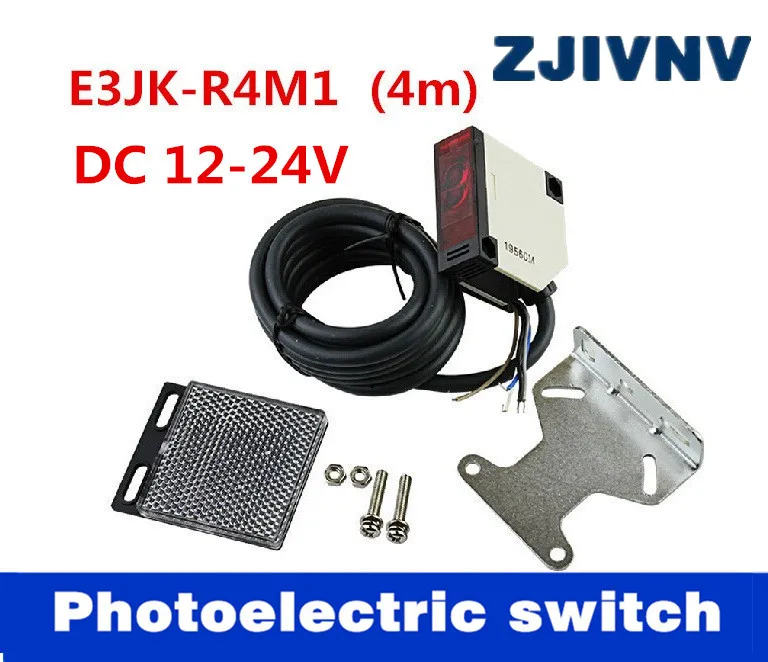 Фотоэлектрический переключатель E3JK-R4M1 DC 12 ~ 24V, фотоэлектрический переключатель на расстоянии 4 м, бесплатная доставка