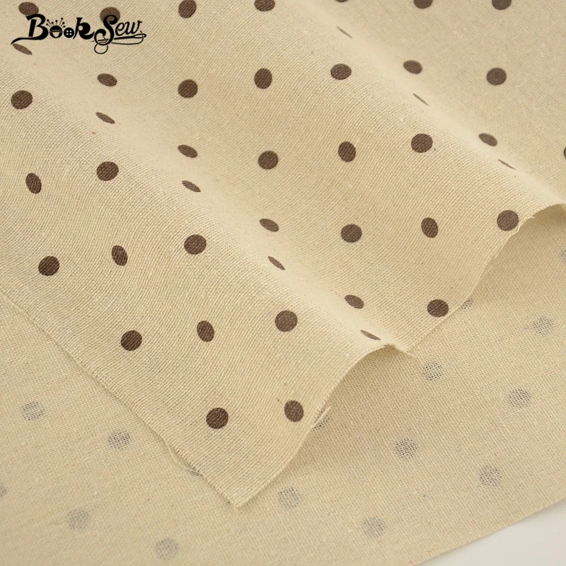 Booksew Home Textile Cotton Linen Fabric Dots Pattern Sewing Material Tissu Tablecloth Bag Curtain Cushion Pillow Zakka | Дом и сад