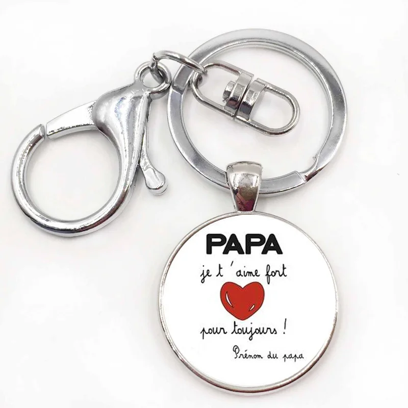 Новинка мужской брелок подарок на день отца je suis un papa genial подвеска брелок-кольцо