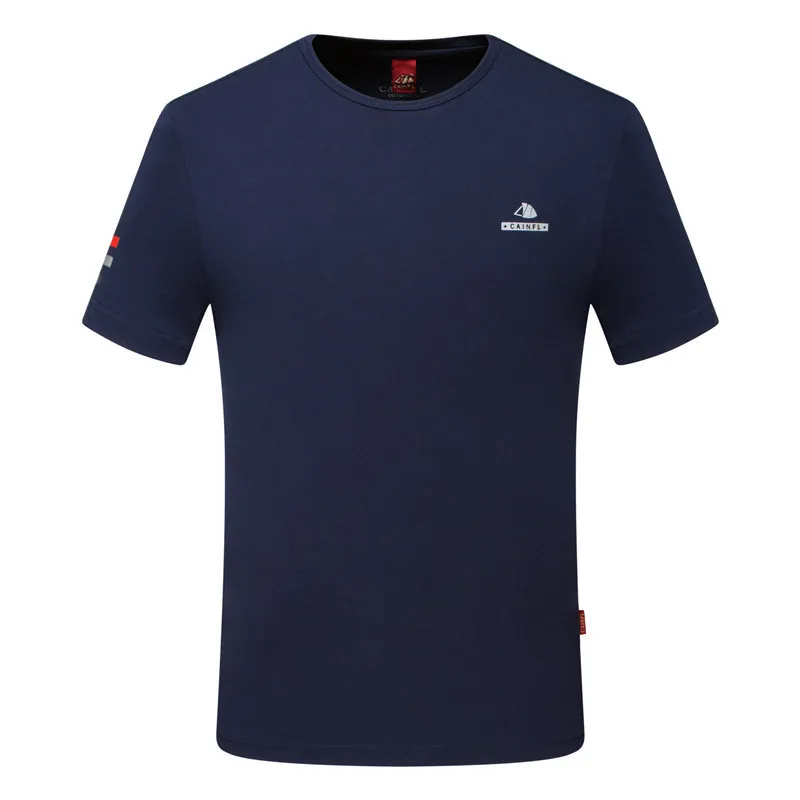 CAINFL Mens T Shirts Anti-wrinkle Cotton O-neck Casual Broadcloth Solid Print Spring Men's short sleeve t-shirt tshirt cl601 | Мужская