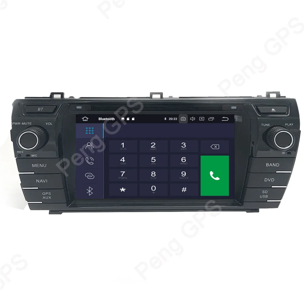 4G+32G Octa Core 2 Din Stereo Android 9.0 Car Radio for Toyota corolla 2013-2016 GPS Navigation CD DVD Player Bluetooth | Автомобили и