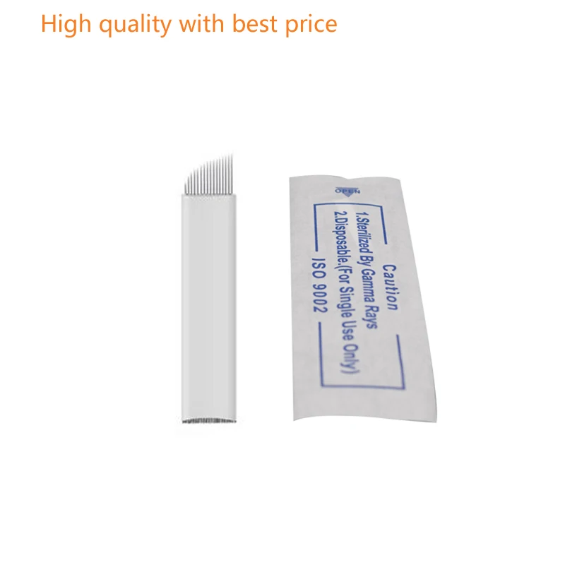 Татуажные иглы для перманентного макияжа лезвия тату 100 шт. 19Pin 3D вышивка бровей