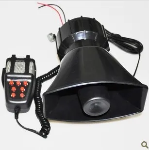 7 музыка в стиле 80 Вт предупредительные сирена полиции скорая громкоговоритель с