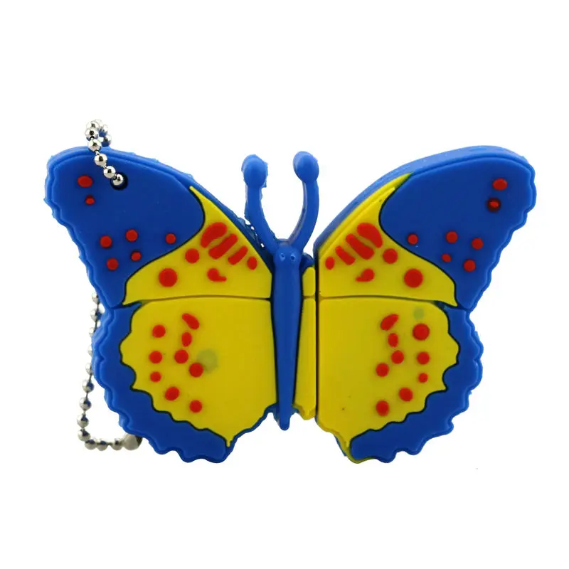 New Cartoon Usb Flash Drive Butterfly Model Flower 4G 8G 16G 32G 64G Pendrive 128GB USB 2.0 Pen Memory Stick | Компьютеры и офис