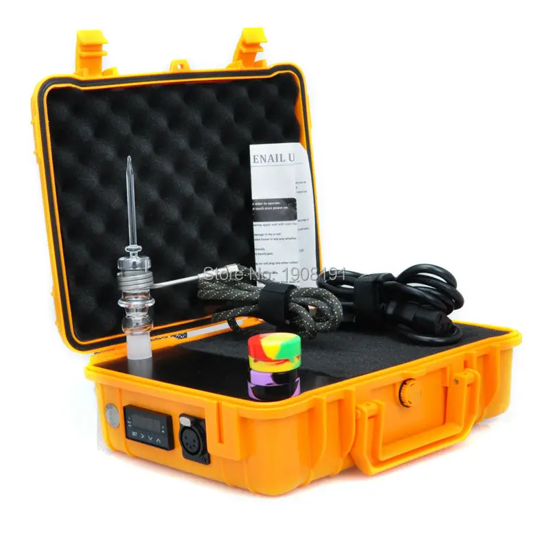 ABS чехол E-nail Quartz nail V2 kit черный оранжевый для стеклянных труб нагревательная
