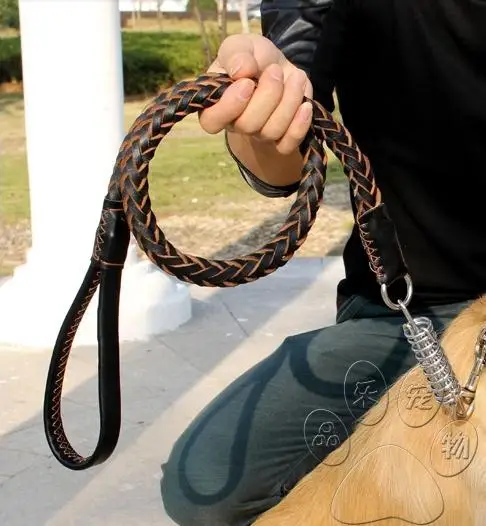 Поводки для больших собак из натуральной кожи черные/коричневые 2016|large dog leash|traction