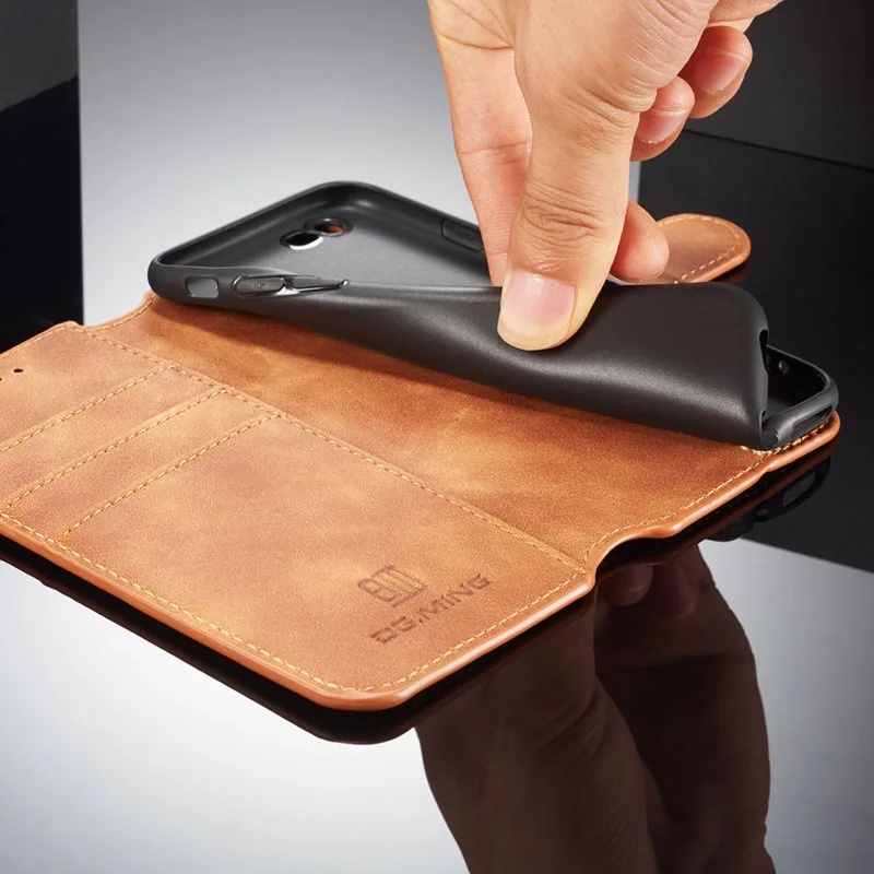 Кожаный чехол бумажник с откидной крышкой для iPhone X R XS Max роскошный мягкий