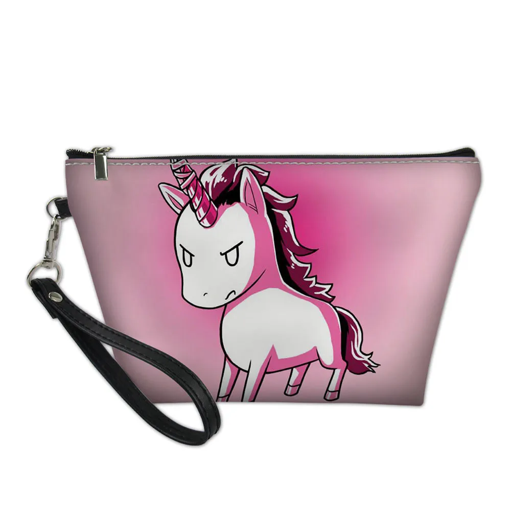 Дизайнерский косметический чехол Pochette с единорогом из мультфильма для девочек