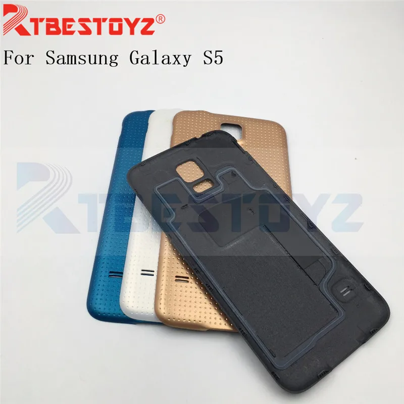 

RTBESTOYZ Back Housing For Samsung Galaxy S5 i9600 G900 G900F G900H SM-G900F Back Cover Case Battery Rear Door Replacement Parts