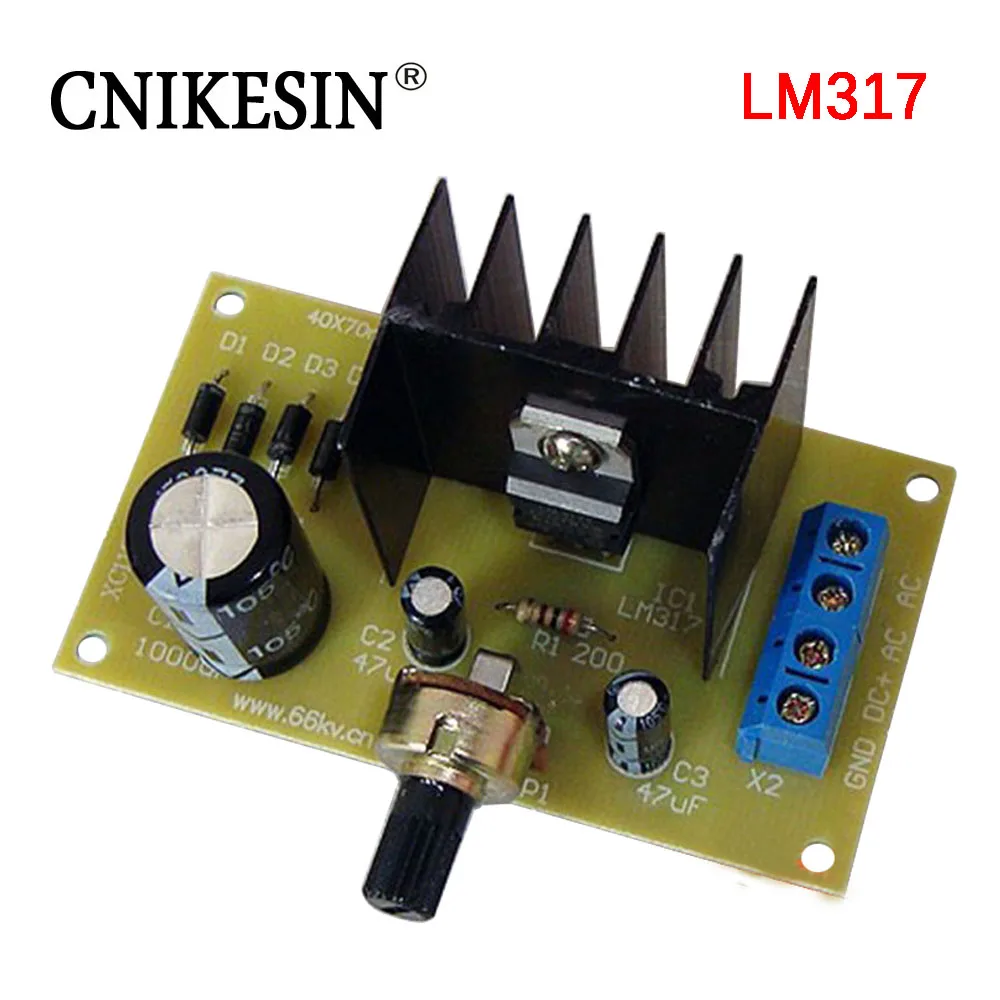 CNIKESIN Diy kit LM317 Регулируемый Напряжение Мощность производство электронная схема