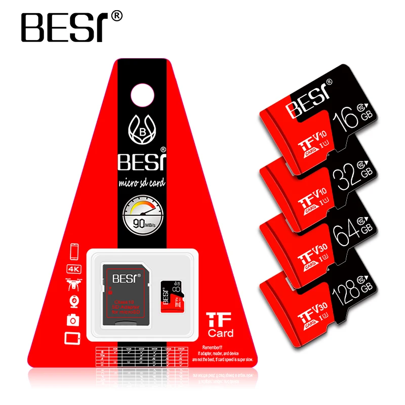 Y0W Flash c10 8 Гб оперативной памяти 16 встроенной Мини карта TF micro sdcard U3 128 GB 64 microsd 32 ГБ