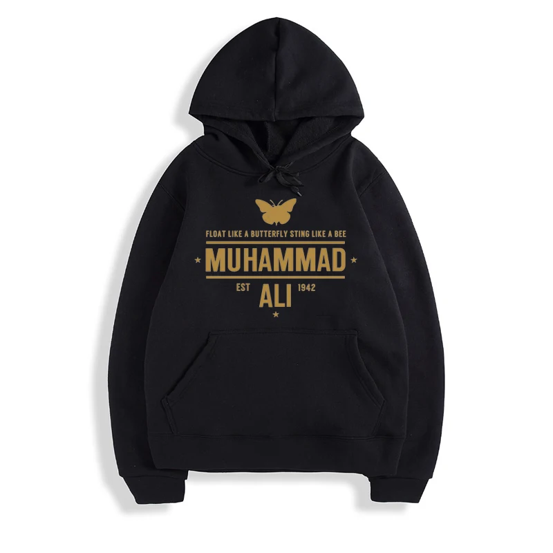 Мужские толстовки с капюшоном Muhammad Ali хлопковые Moleton Masculino Спортивная весенняя