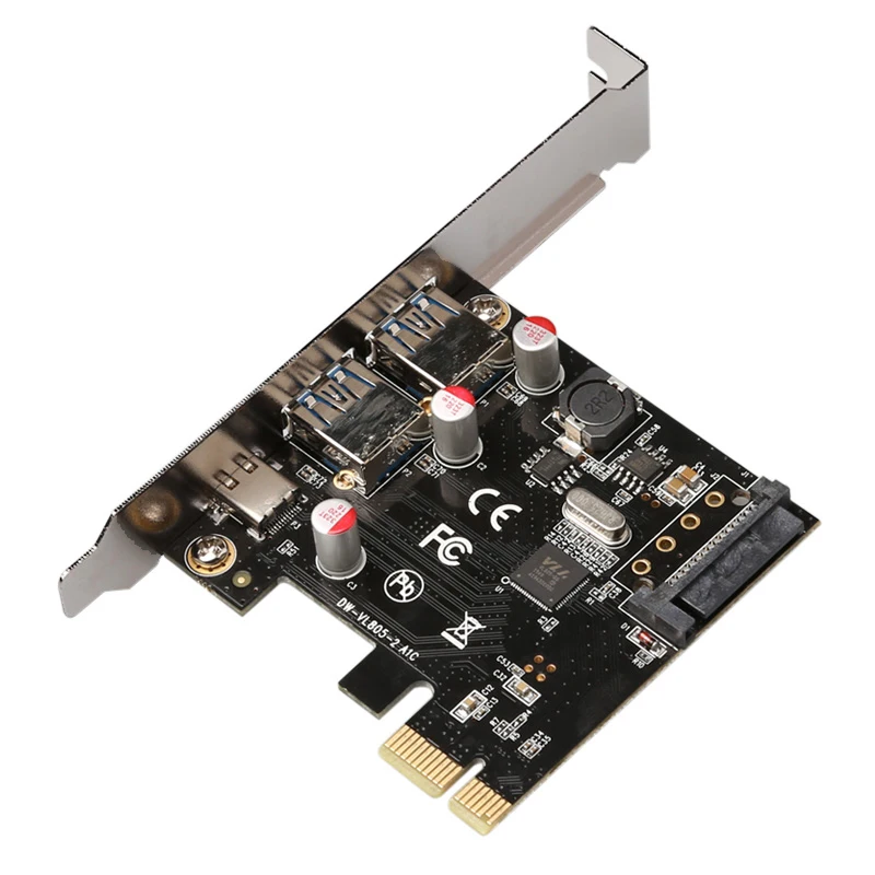 En Labs USB 3 1 GEN 1(5 Гбит/с) Type C + 2 0 A PCI e Express Card Desktop Адаптер платы расширения питание