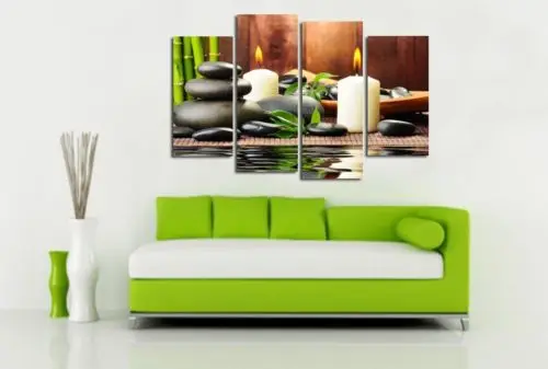 

HD Canvas Print home decor wall art painting,massage stones 4pc(NO FRAME)
