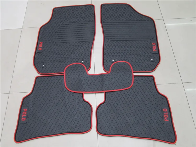 special latex non slip carpets no odor waterproof anti skip rubber car floor mats for VW POLO | Автомобили и мотоциклы