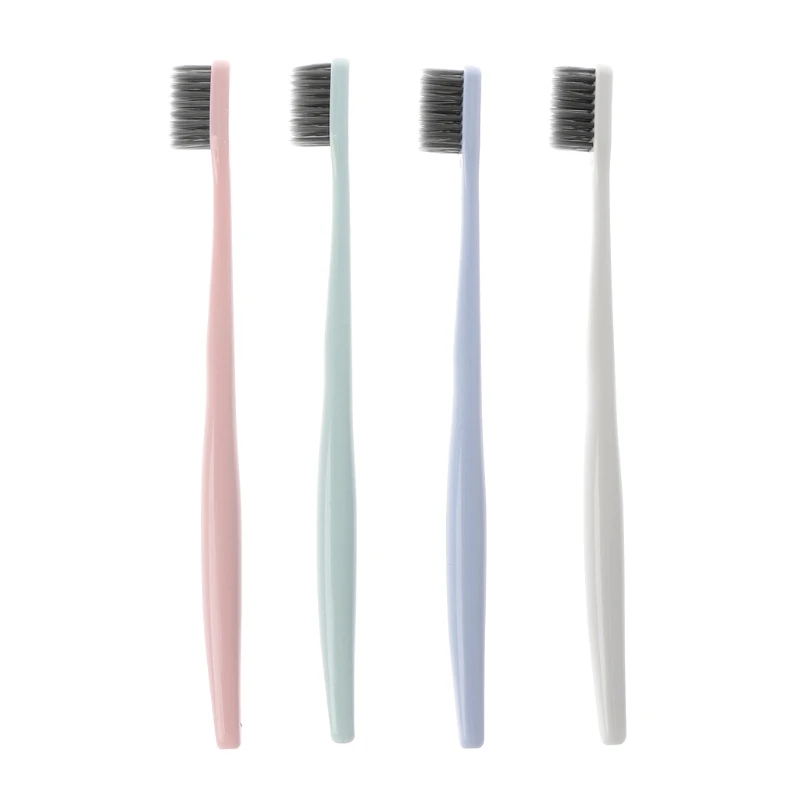 

4 Pcs/ Set Bamboo Charcoal Nano Ultra Soft Oral Hygiene Toothbrush Solid Color