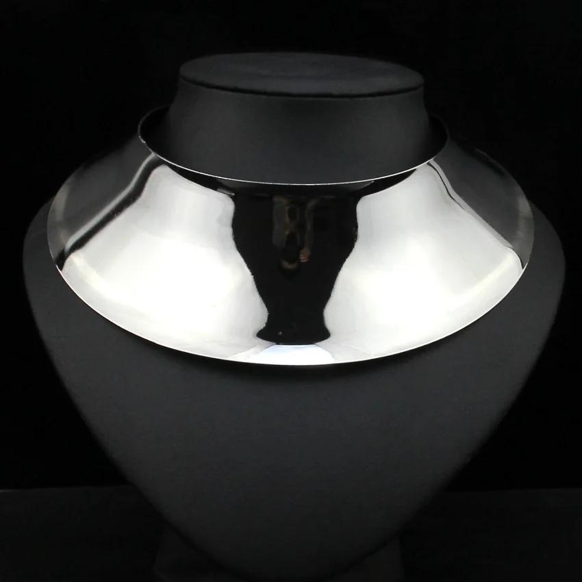 Женское Ожерелье чокер UKMOC широкое металлическое колье с геометрическим