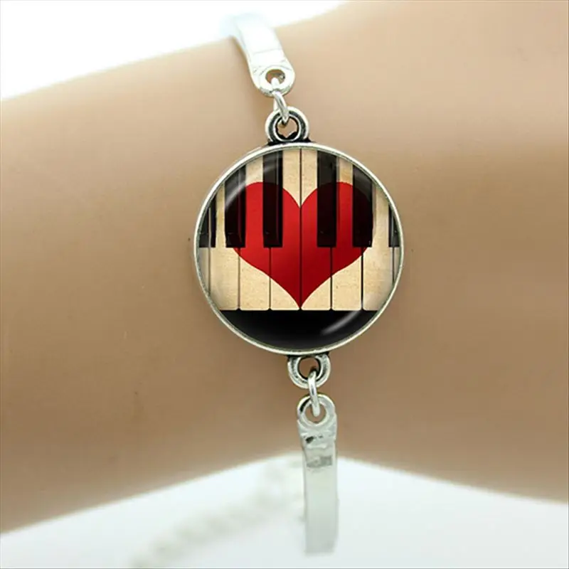 TAFREE брендовые музыкальные заметки браслет Piano черная и белая клавиатура
