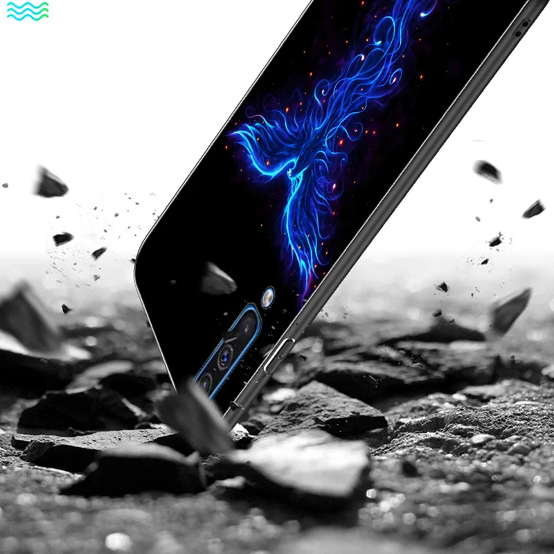 Роскошные светящиеся стеклянные чехлы с изображением волка для Samsung Galaxy A50 A505, задняя крышка с изображением дракона для Samsung Galaxy A30 A305, чехол для телефона