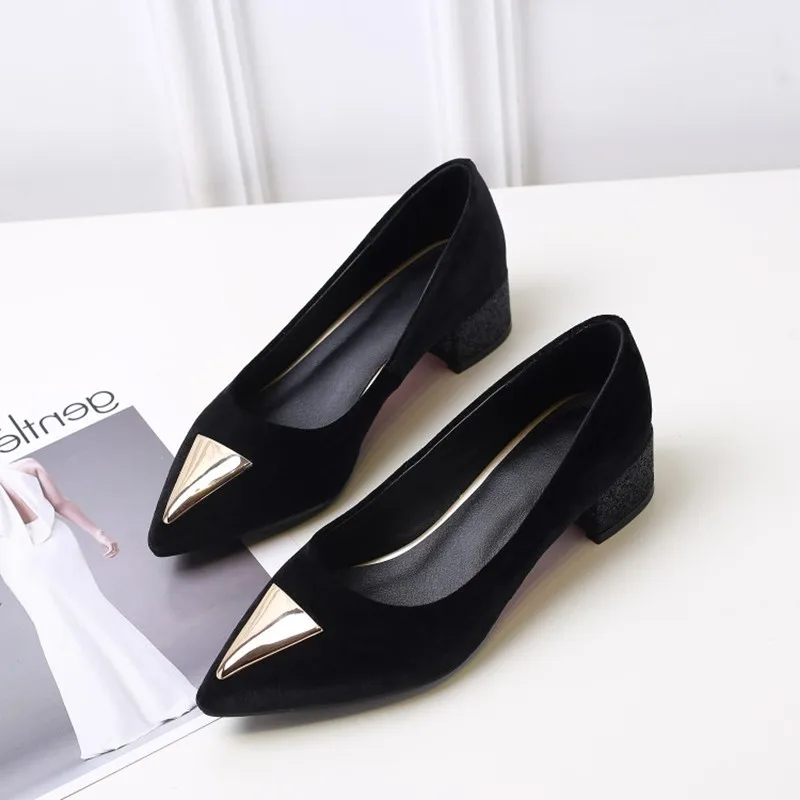 Женские туфли лодочки с острым носком размеры 34 46|fashion heels|heels fashionthick heel |