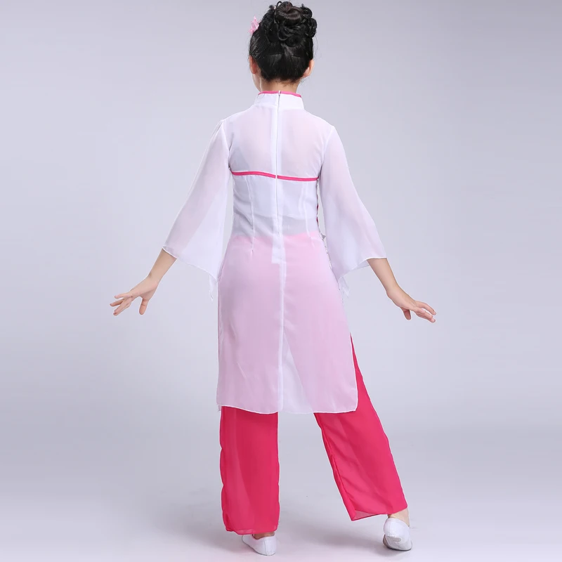Китайские костюмы для народных танцев Hanfu девочек детские одежда классических