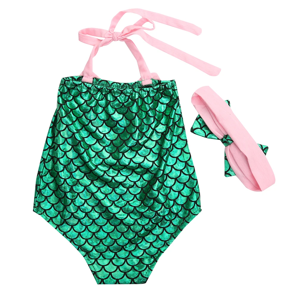 2018 модная одежда для маленьких девочек комплект бикини русалки купания