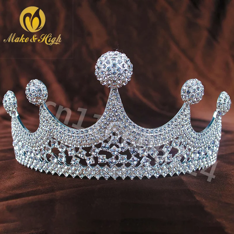Модная Роскошная свадебная корона принцессы в стиле барокко с кристаллами тиара