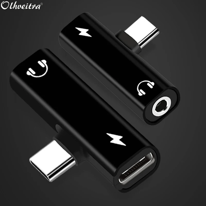Olhveitra 2в1 USB Type C до 3 5 мм наушники Aux аудио разъем зарядное устройство адаптер