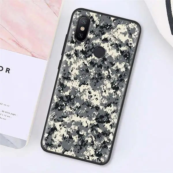 011 Камуфляжный военный армейский силиконовый чехол для Xiaomi Redmi 7 6 5 Note 7 5 6 Pro 4X 5A 6A S2 GO Poco F1 черный мягкий чехол - Цвет: 011
