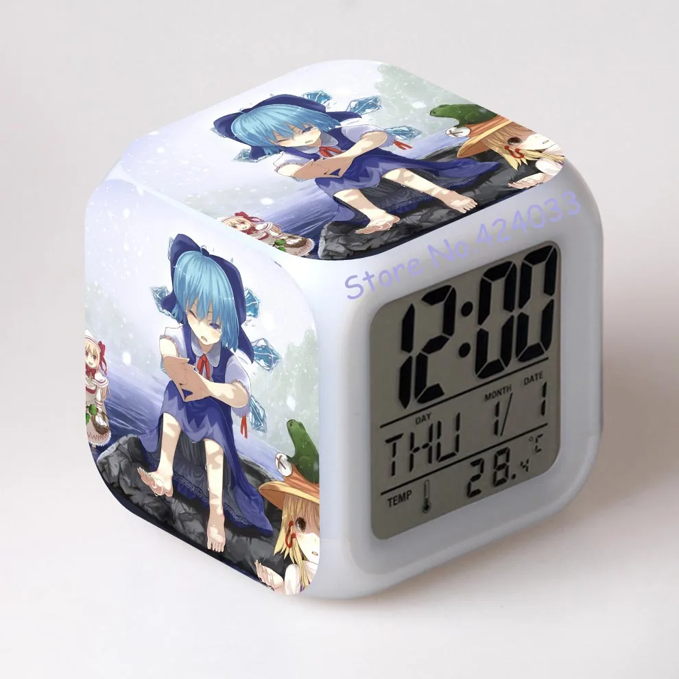 Восточный Проект руммия Будильник Изменение цвета печати милый мультфильм