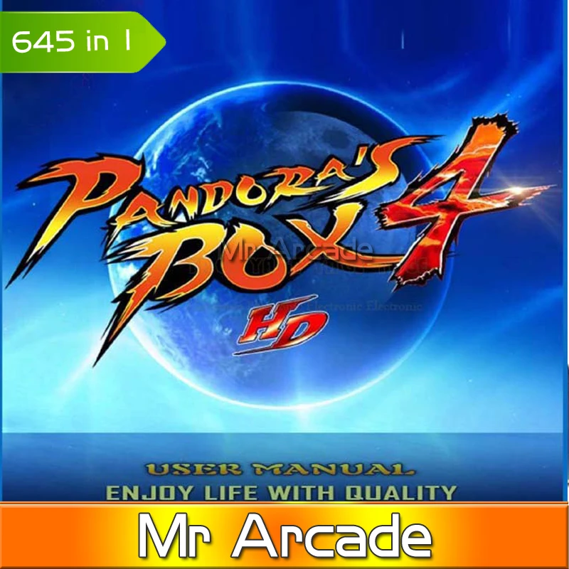 Pandora box 4 VGA / CGA output for LCD CRT 645 in 1 game board arcade bundle video-arcade jamma boards accesorios kit | Спорт и