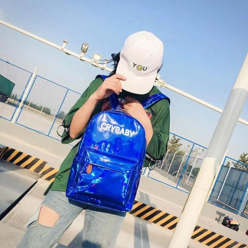 Reether голографическая Для женщин рюкзак школьный Колледж студент Bookbag девочек