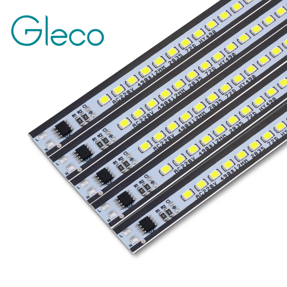 20 шт. x 49 см светодиодная полоса светильник щения 2835 SMD 72 светодиодный s 220V