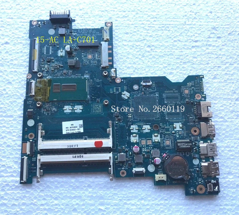 Материнская плата для ноутбука 823922 501 601 001 15 AC AHL50/ABL52 LA C701P с 3825U полностью