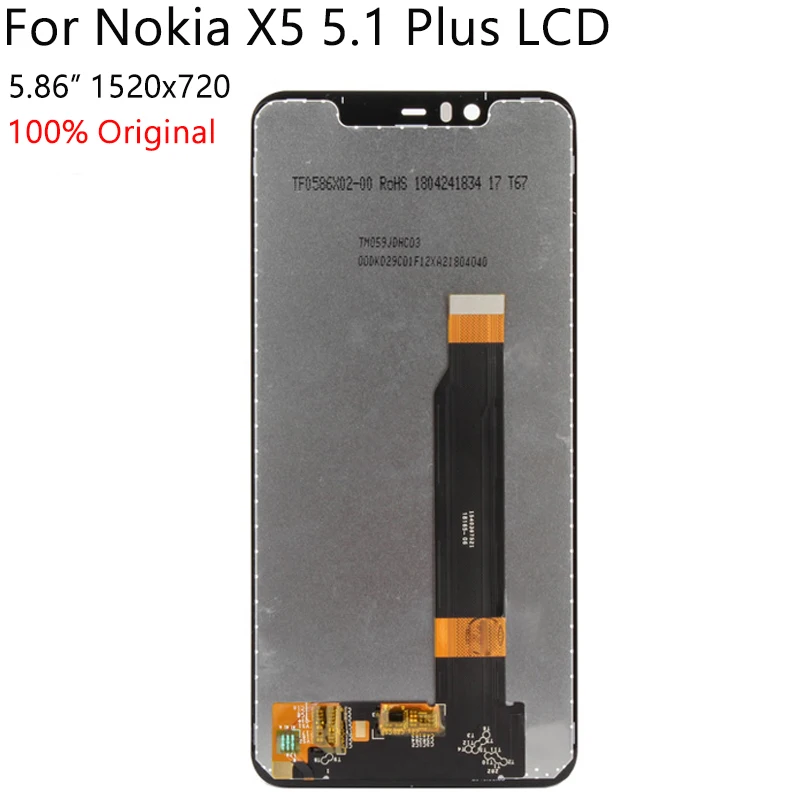 5 86 &quotдля Nokia X5 1 Plus ЖК дисплей с сенсорным экраном дигитайзер сборка запасные