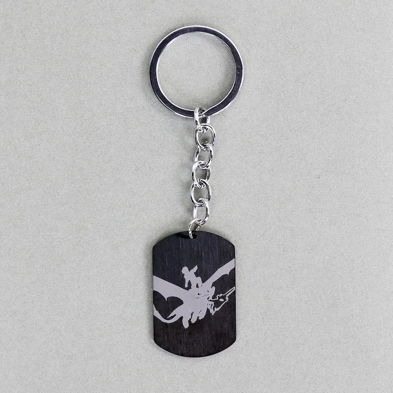 round black key Беззубик ожерелье Как приручить дракона 3 игрушки скрытый мир из нержавеющей стали белый светильник Ночная фурия брелок кулон Silv - Цвет: round black key