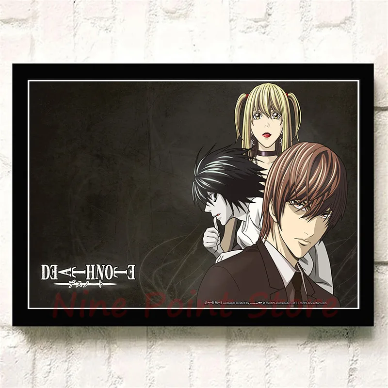 Death Note A стиль японский мультфильм комикс плакат с покрытием бумага плакат стены стикеры кафе декоративная живопись без рамки