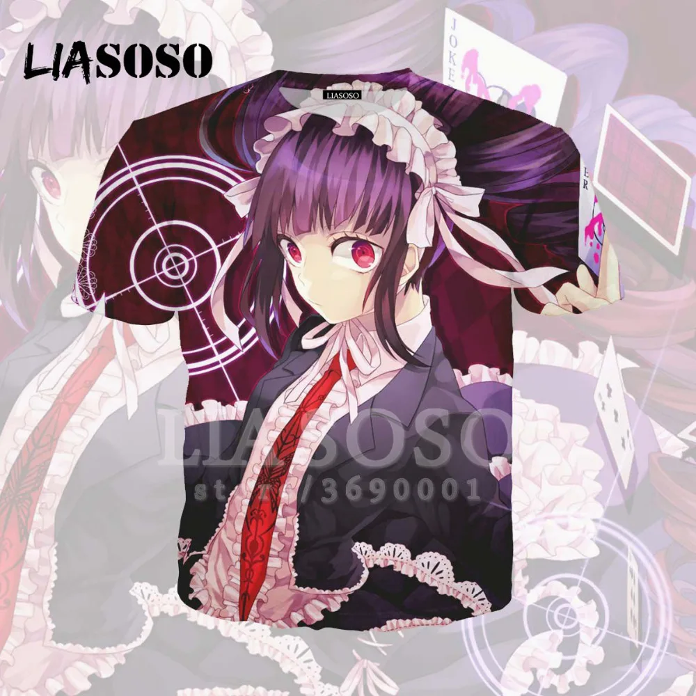 LIASOSO 3D принт для женщин и мужчин аниме Danganronpa Trigger Happy Havoc Kawaii футболка девочек