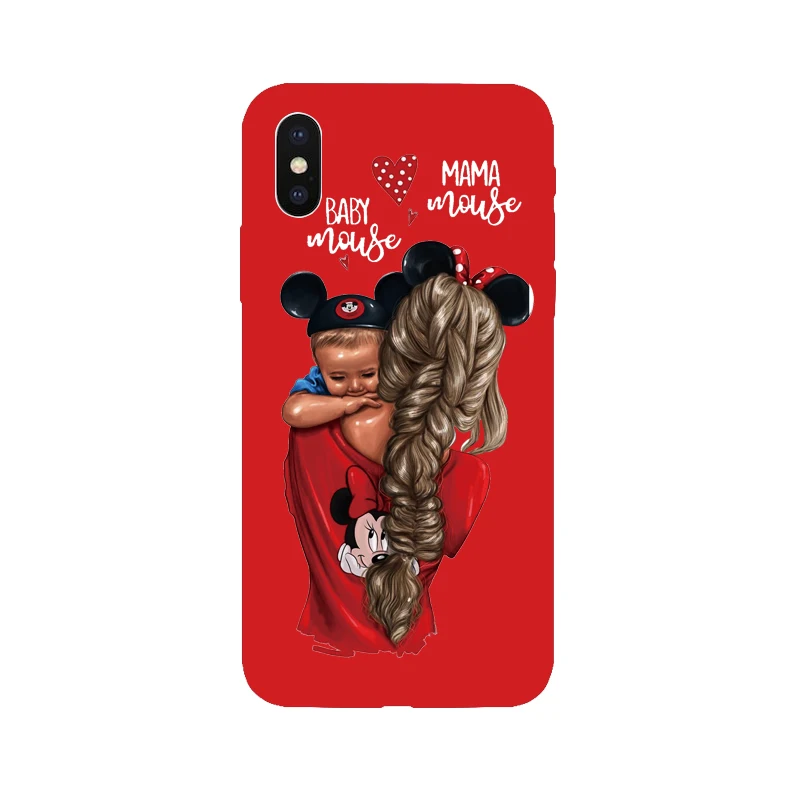 For iPhone 5 5s SE 7 8 6 6s Plus 10 X XS Max XR Coque Fundas Princess Queen Mother Baby girl Case Used in Apple phones |
