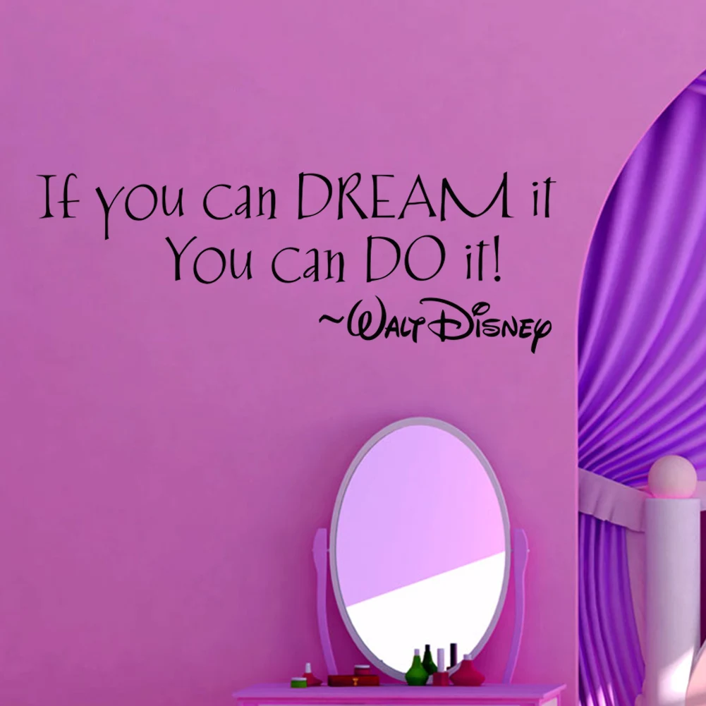 Dream you can do it виниловая наклейка на стену настенная надпись художественная
