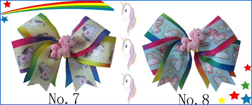 20 благословение девушка 4 5 Two Tone Cheer заколка для волос с бантом в виде радужного